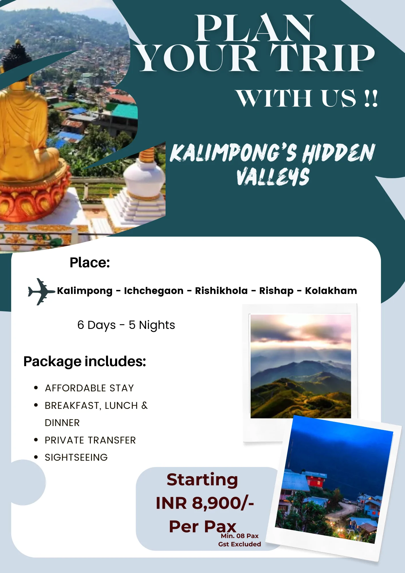 5N6D (Kalimpong - Ichchegaon - Rishikhola - Rishap - Kolakham)